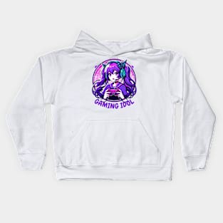 Gamer girl gaming idol Kids Hoodie